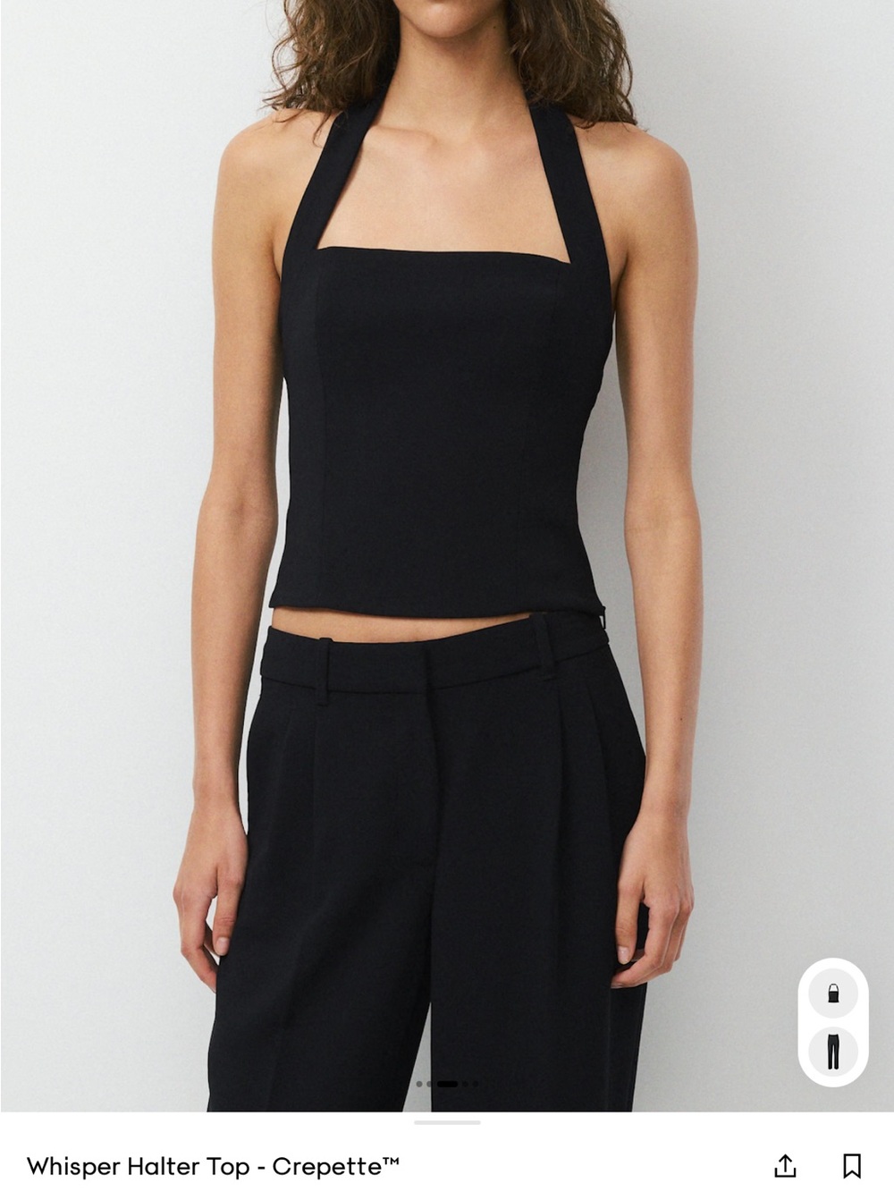 Wilfred Black whisper halter top - crepette